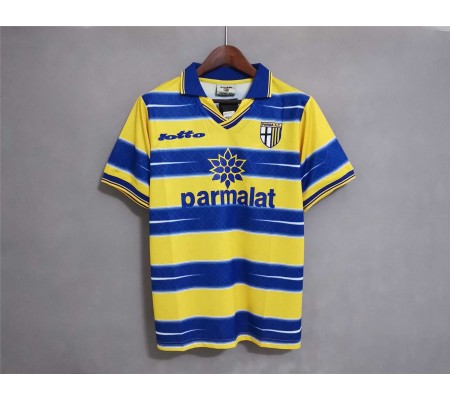 Parma 98/99 Home Yellow&Blue Soccer Jersey